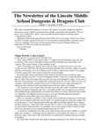 Issue: The Newsletter of the Lincoln Middle School Dungeons & Dragons Club (Issue 5 - Nov 2009)