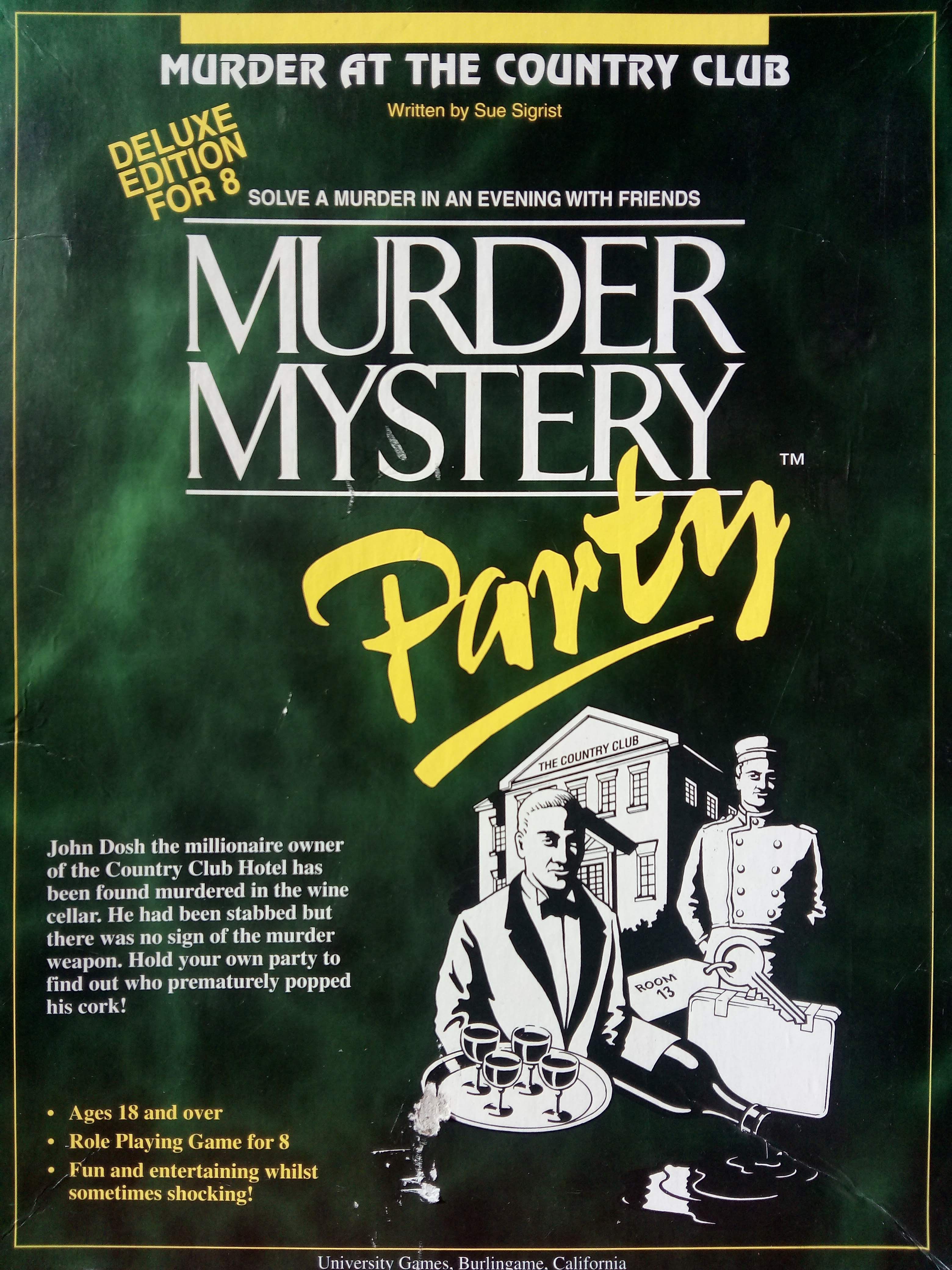 Murder Mystery Party: Murder at the Country Club cover