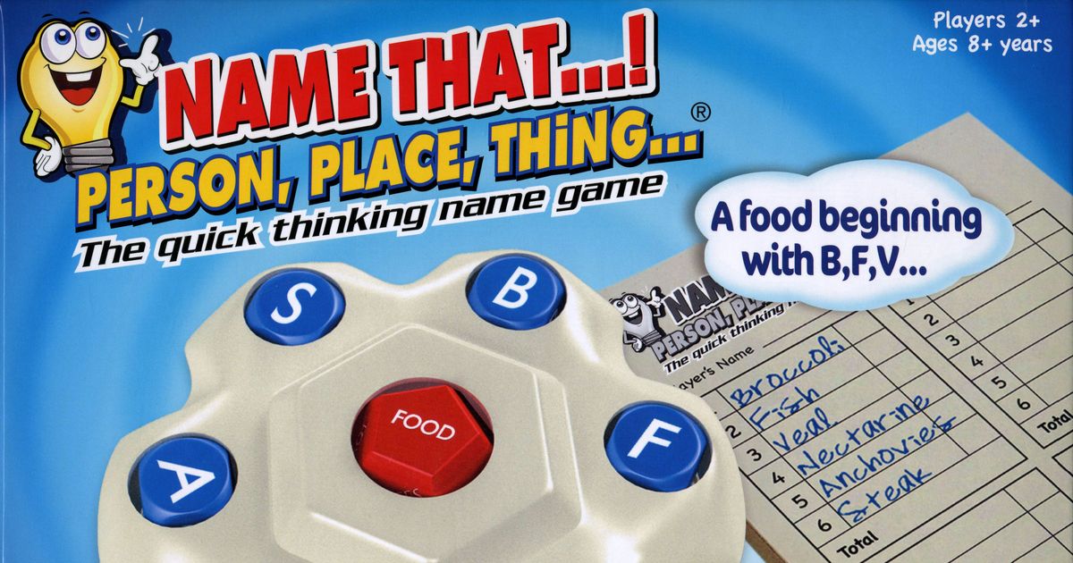 Name That...! Person, Place, Thing... Board Game BoardGameGeek