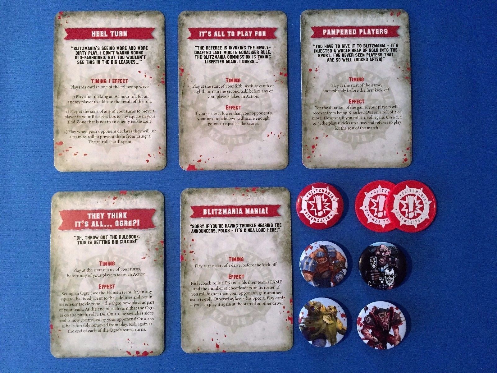 Blood Bowl (2016 Edition): Blitzmania Special Play Promo Cards