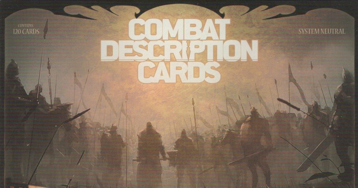 Combat Description Cards RPG Item RPGGeek