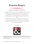 RPG Item: Forgotten Rangers
