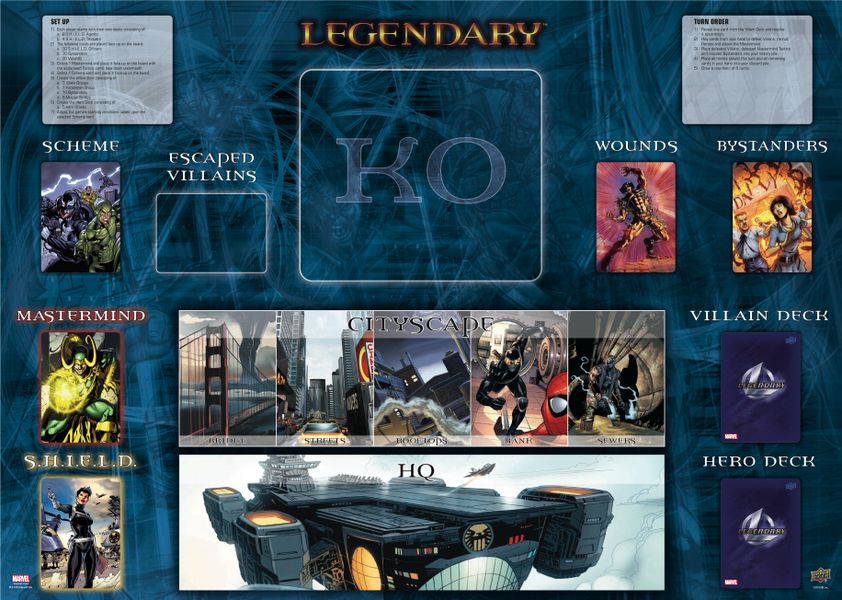 Legendary, Upper Deck Entertainment, 2012 – game board (image provided by the publisher)