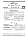 RPG Item: A Dozen Magical Rings