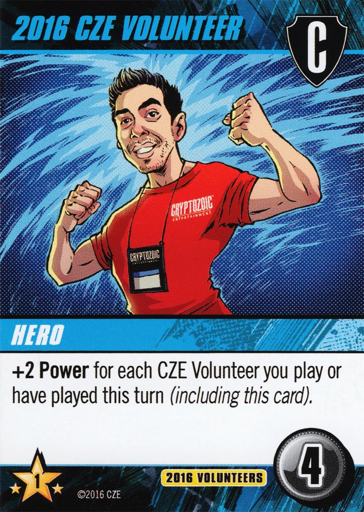 Cerberus Deck-Building Game: Cryptozoic 2016 Volunteer Promo Card