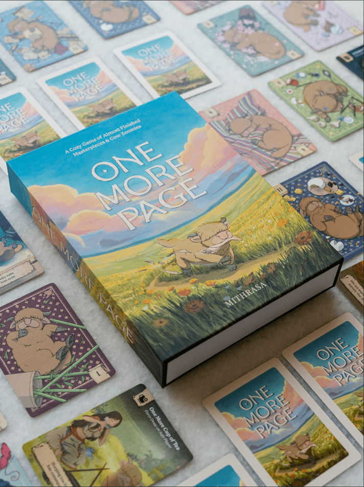Illustration 1 de One More Page | A Cozy Card Game of Productivity & Pet Chaos