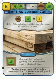 Terraforming Mars: Martian Lumber Corp Promo Card