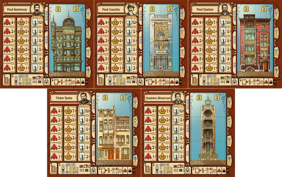 Bruxelles 1893 Belle Epoque - Individual boards