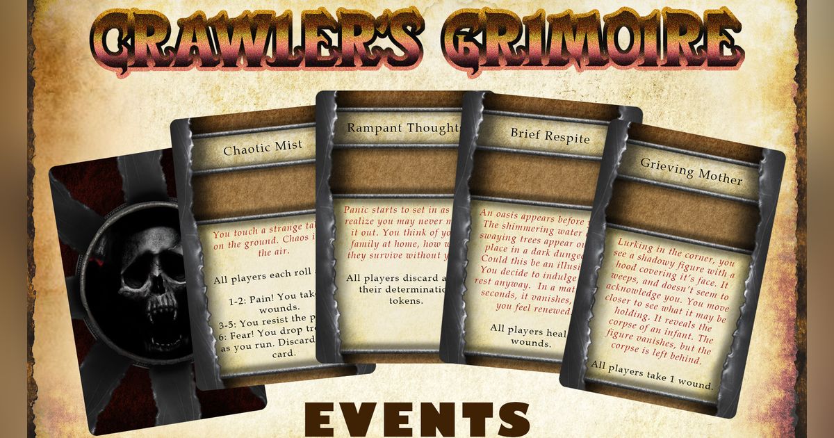 Crawler's Grimoire Events Deck Board Game BoardGameGeek