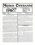 Issue: Modus Operandi (Volume 1, Issue 3 - Winter 1983)