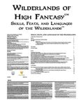 RPG Item: Skills, Feats, and Languages of the Wilderlands