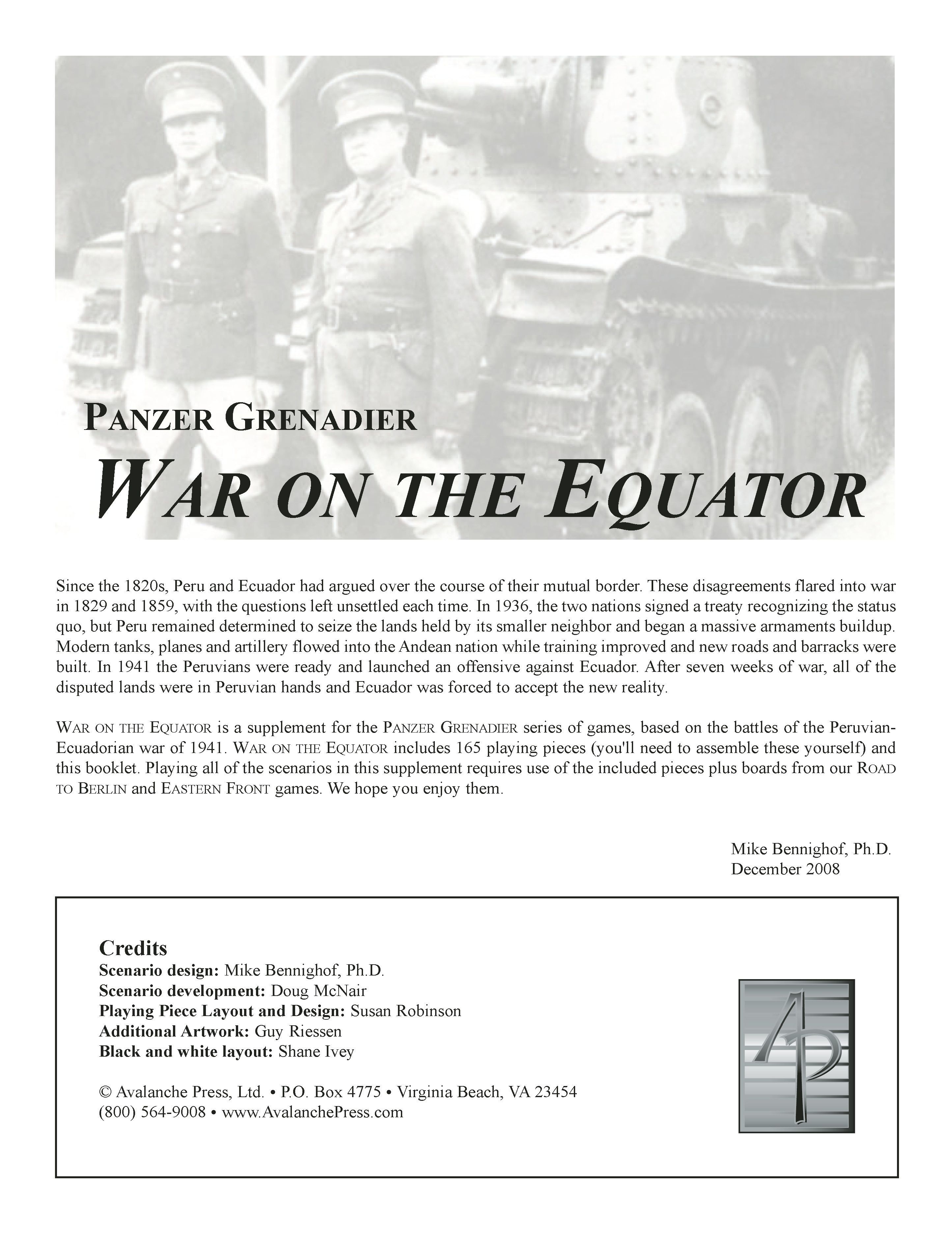Panzer Grenadier: War on the Equator