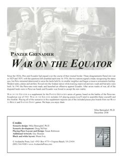 Panzer Grenadier: War on the Equator