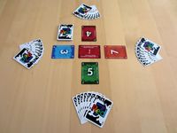 Set up for four players