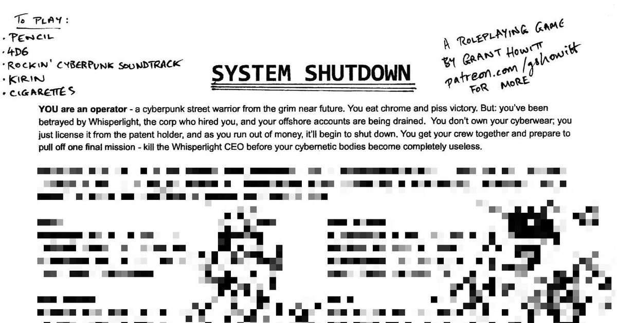 System Shutdown | RPG Item | RPGGeek