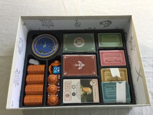 Fitting all the stuffs in the box with thick sleeves. | BoardGameGeek