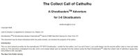 RPG Item: The Collect Call of Cathulhu