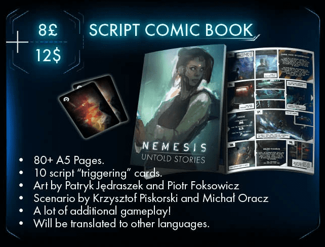 Nemesis Board Game Kickstarter Untold Stories #2 & Cards NEW