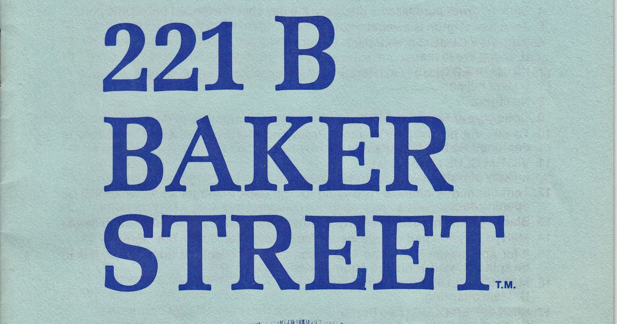 221b Baker Street Detective Board Game - Sherlock Holmes Mystery Game For 2-6 Players, Ages 10+