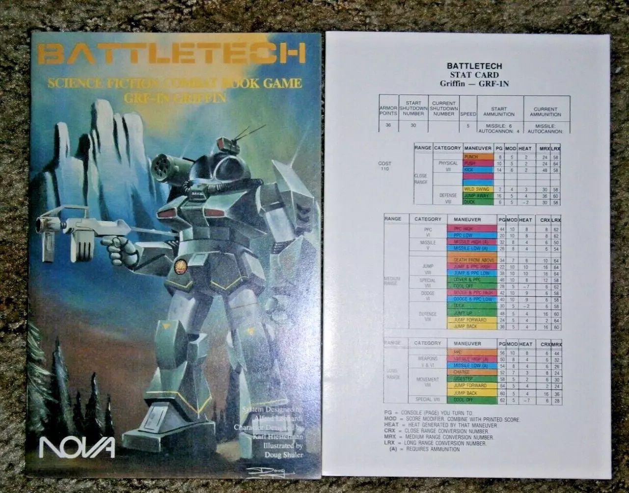 BattleTech Science Fiction Combat Book Game: GRF-1N Griffin