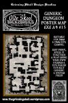 RPG Item: Olde Skool Back2Basics: Generic Dungeon Poster Map 6x6 A4 #15