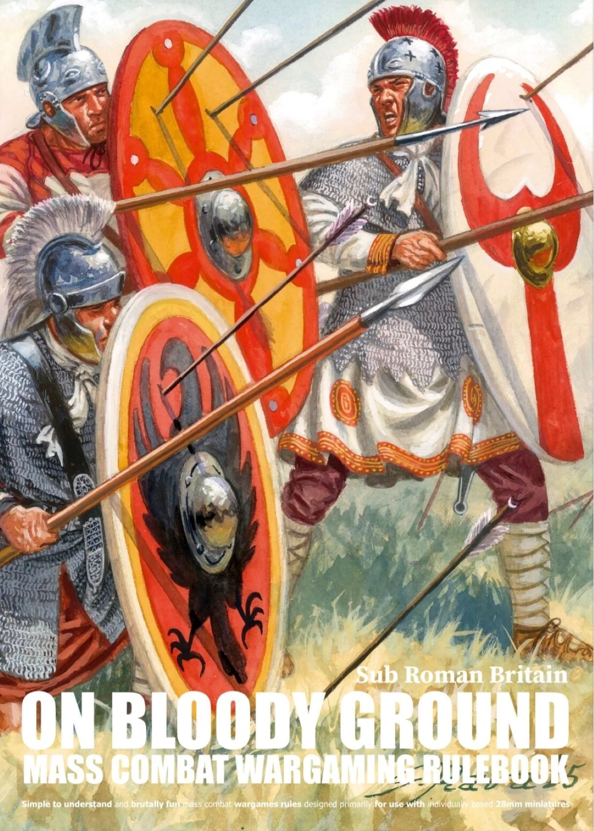 Sobre el terreno sangriento: Sub-Roman Britain-Libro de reglas de Wargaming de combate de masa