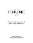 RPG Item: Triune Rolepaying Game Quickstart Rules v.1.1