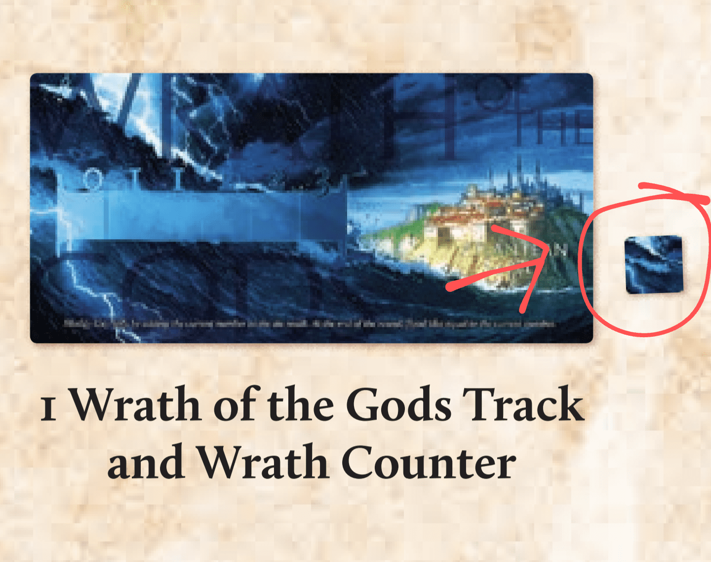 ISO Cardboard Wrath Token | Atlantis Rising (Second Edition)
