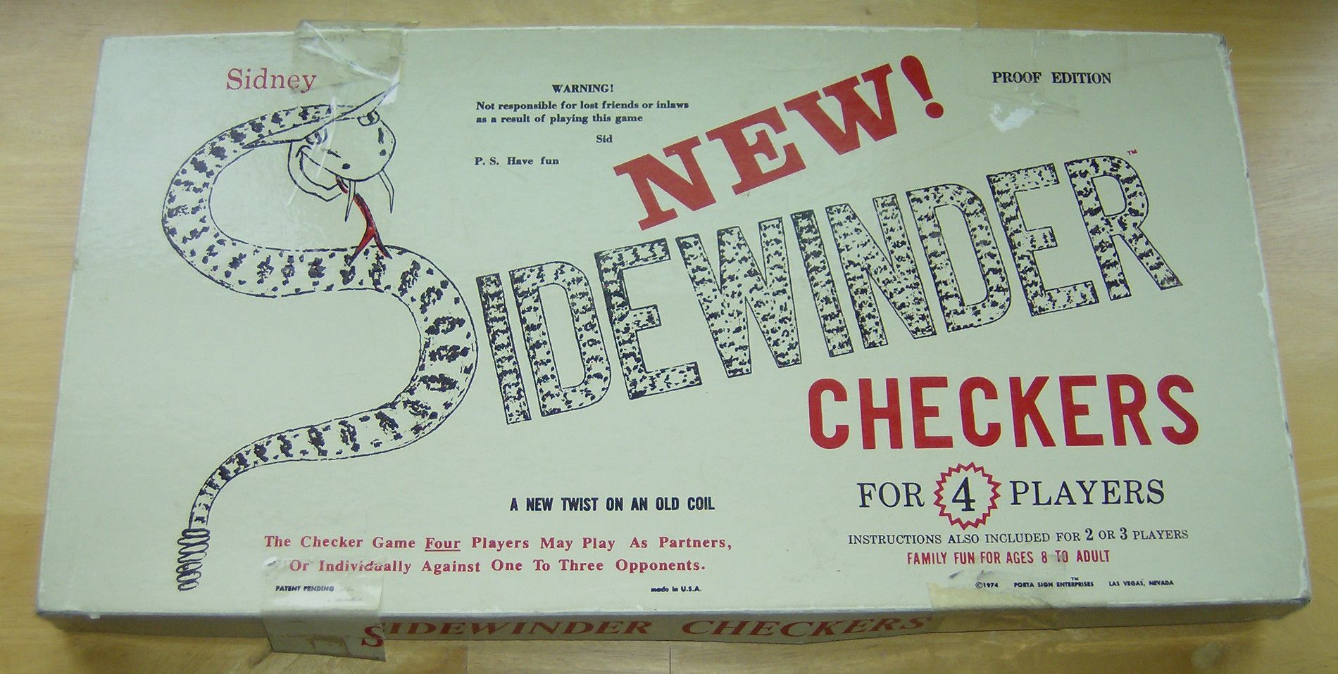 Sidewinder Checkers