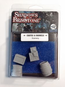 Shadows of Brimstone: Resin Crates and Barrels Terrain Set
