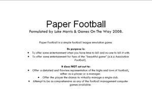 Paper Football