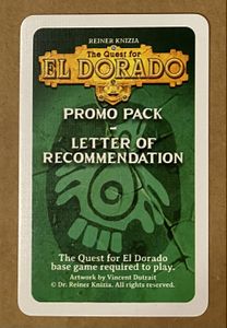 The Quest for El Dorado: Promo Pack – Letter of Recommendation