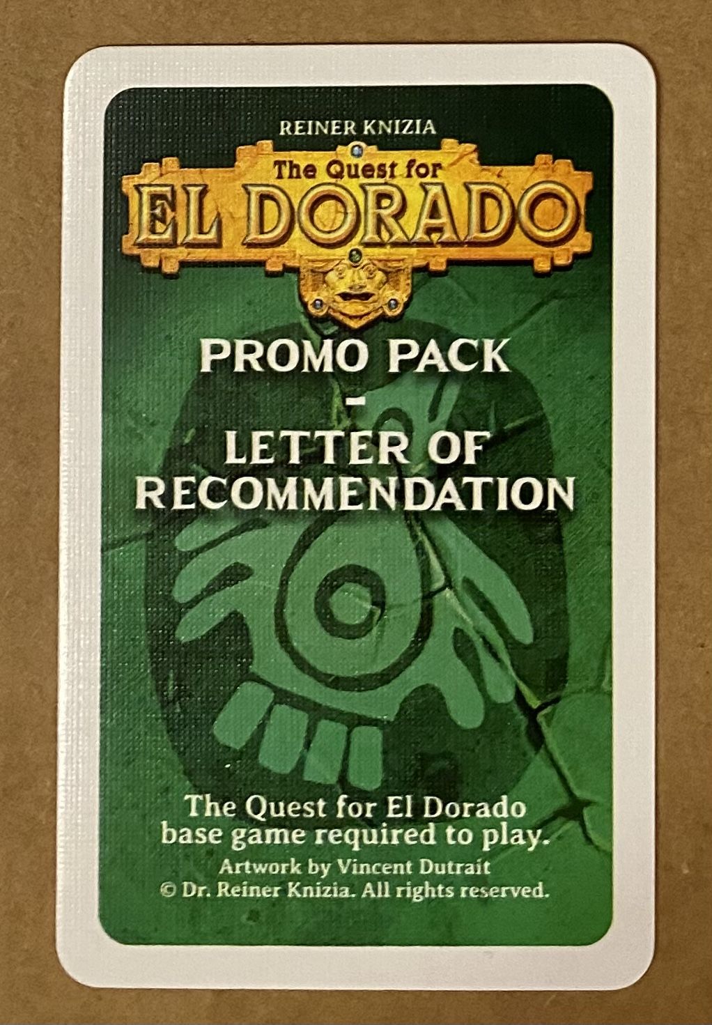 The Quest for El Dorado: Promo Pack – Letter of Recommendation
