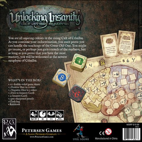 Board Game: Unlocking Insanity: Dice Vermiis Mysteriis