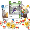 Challengers!, Z-Man Games / 1 More Time Games, 2022 — sample cards, fan tokens, and trophies (image provided by the publisher)