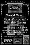 RPG Item: LARP LAB - Grim's Gallery: World War 1 U.S.A. Propaganda Printable Posters