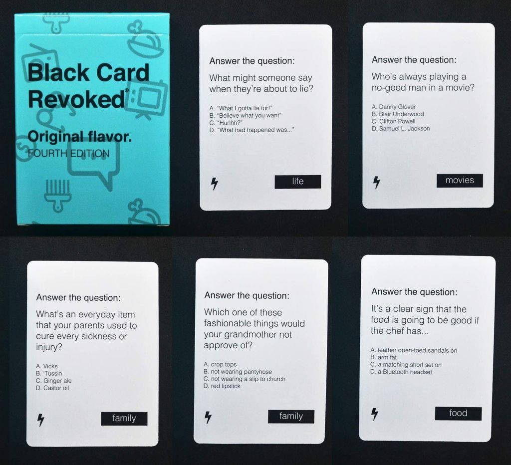 Printable Black Card Revoked Questions And Answers Printable Cards