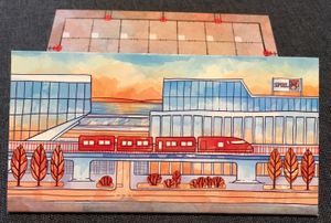 Railroad Ink: Promo Board #2 – Red Train