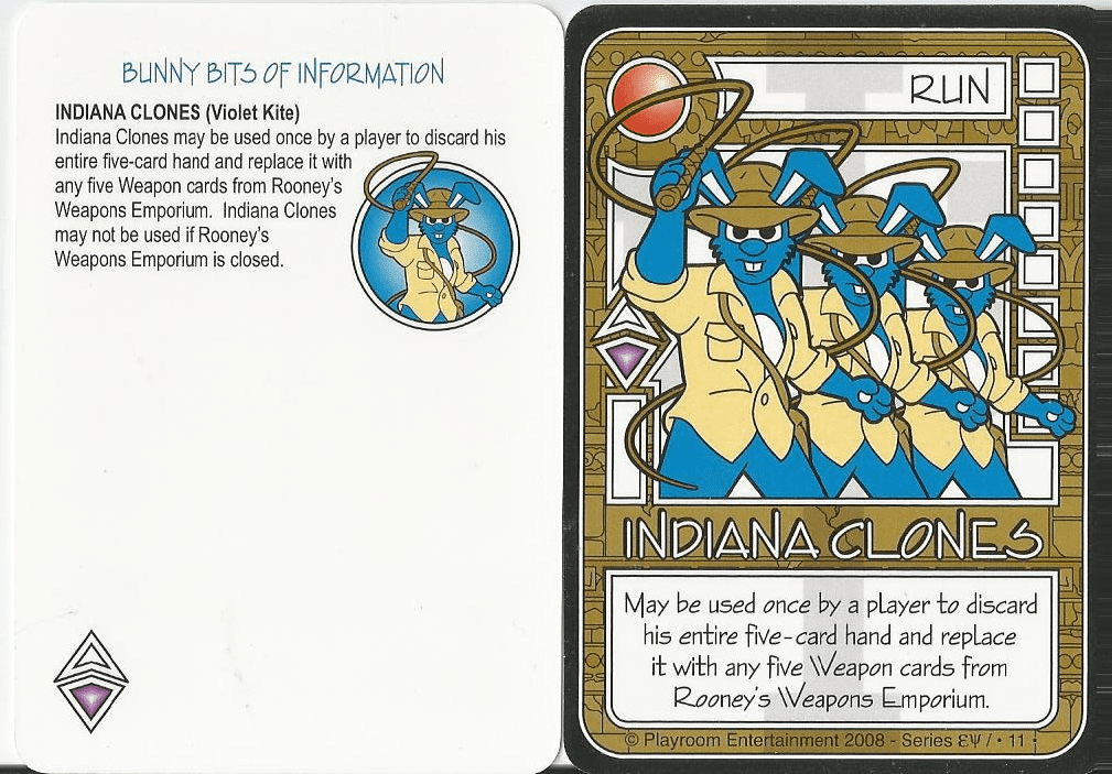 Killer Bunnies and the Quest for the Magic Carrot: Indiana Clones Promo Card