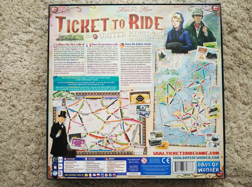 Ticket to Ride Map Collection: Volume 5 – United Kingdom & Pennsylvania ...