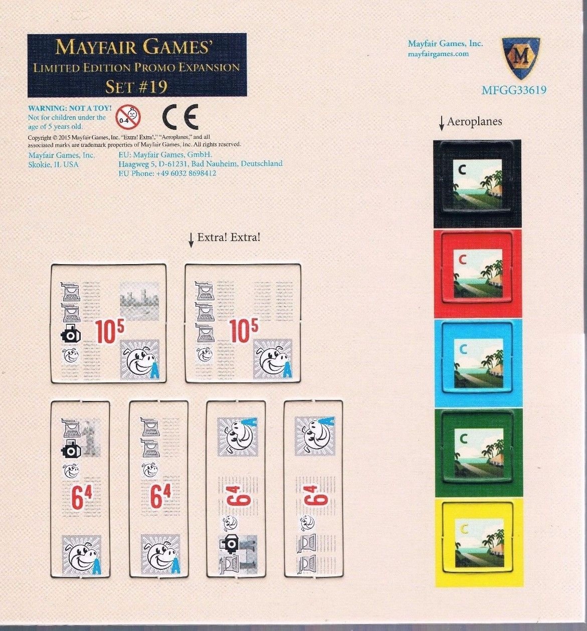Mayfair Games&#039; Limited Edition Promo Expansion Set #19