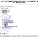 RPG Item: The Pulp Avengers: Game Mastering Pulp Adventures in the 1930s and 1940s