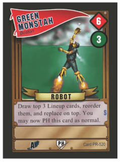 Baseball Highlights 2045: Green Monstah Promo Card