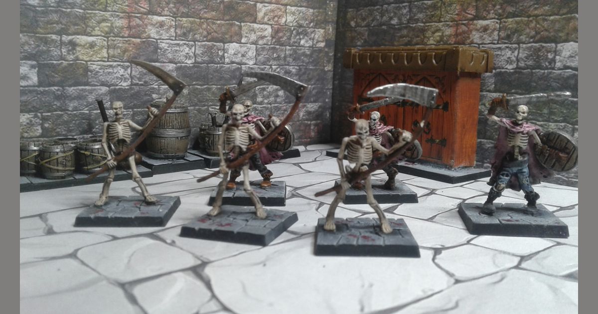 Dungeon Saga Skeletons Painting by numbers BoardGameGeek