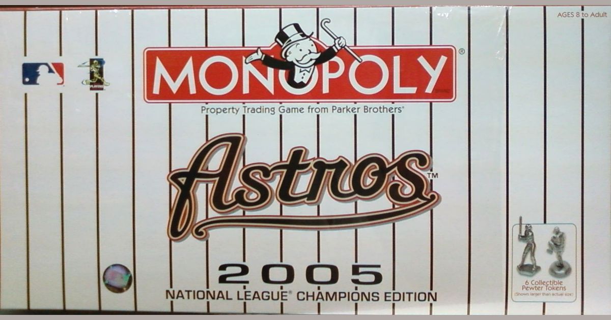 Monopoly Houston Astros 2005 National League Champions Edition Board