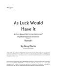 RPG Item: HIG3-01: As Luck Would Have It