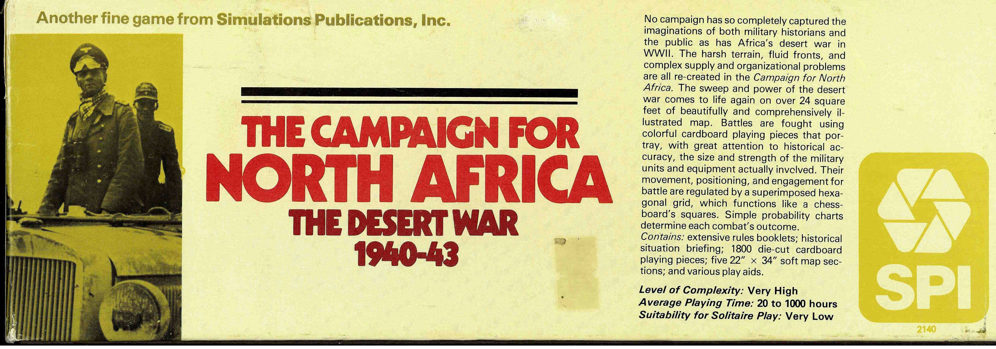 The Campaign for North Africa: The Desert War 1940-43 | Image |  BoardGameGeek