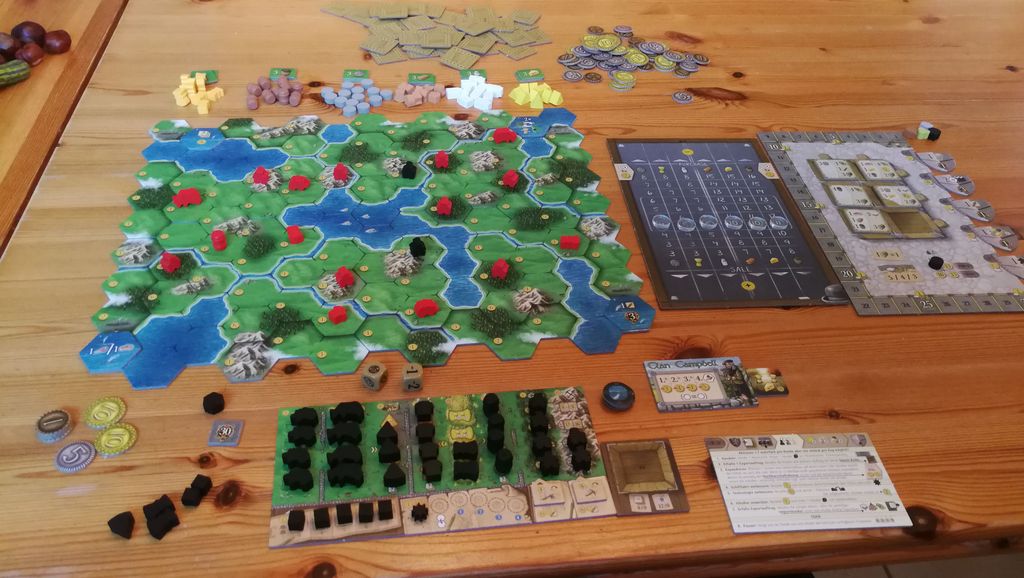 After placing my two workers at the beginning (with taking the wrong goods) :-o — Photo by cirdan on BoardGameGeek