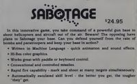Video Game: Sabotage