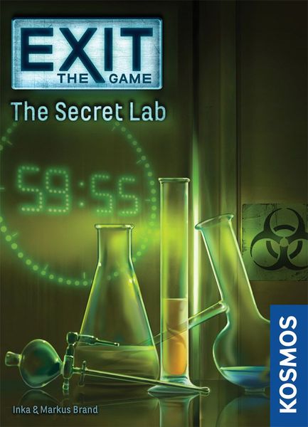 Exit: The Game – The Secret Lab, KOSMOS, 2017 — front cover (image provided by the publisher)